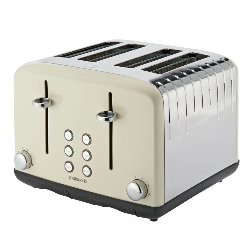 Cookworks Pyramid 4 Slice Toaster - Black