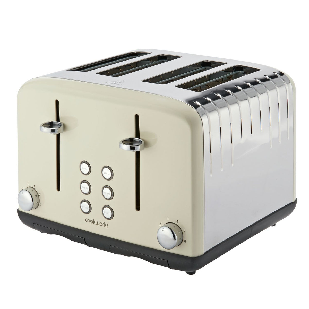 Cookworks Pyramid 4 Slice Toaster - Black