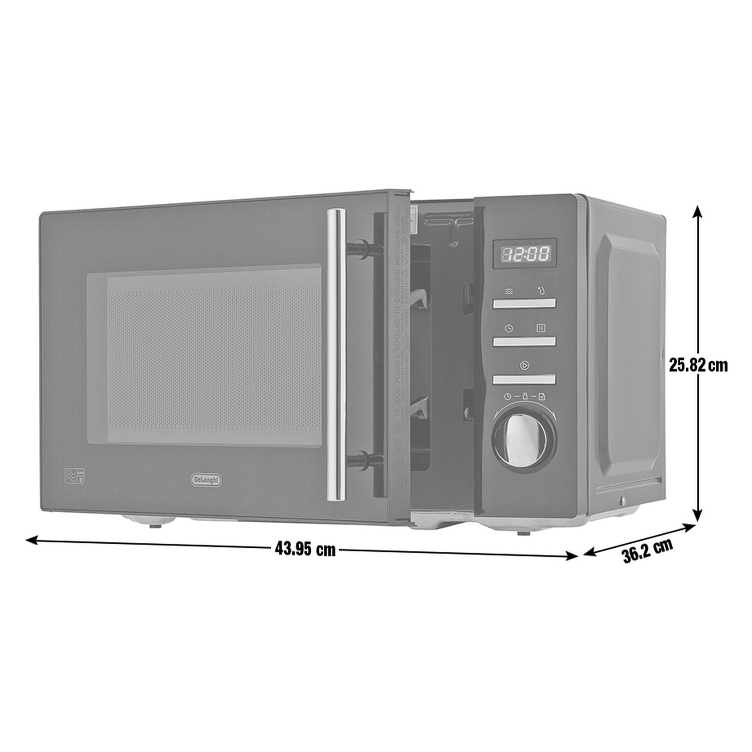 De'Longhi 800W microwave AM820C black 20L - British product