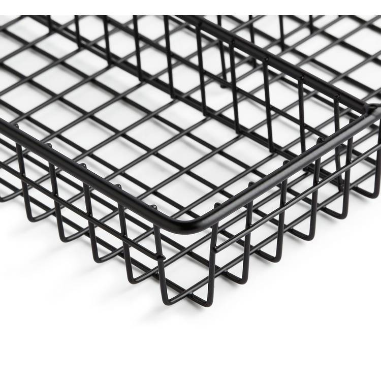 Habitat Nevin black cutlery tray H4.3x36x26cm - British product