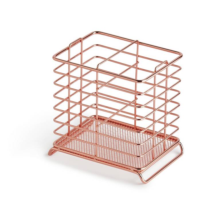 Habitat Nevin copper cutlery drainer, imported from the UK