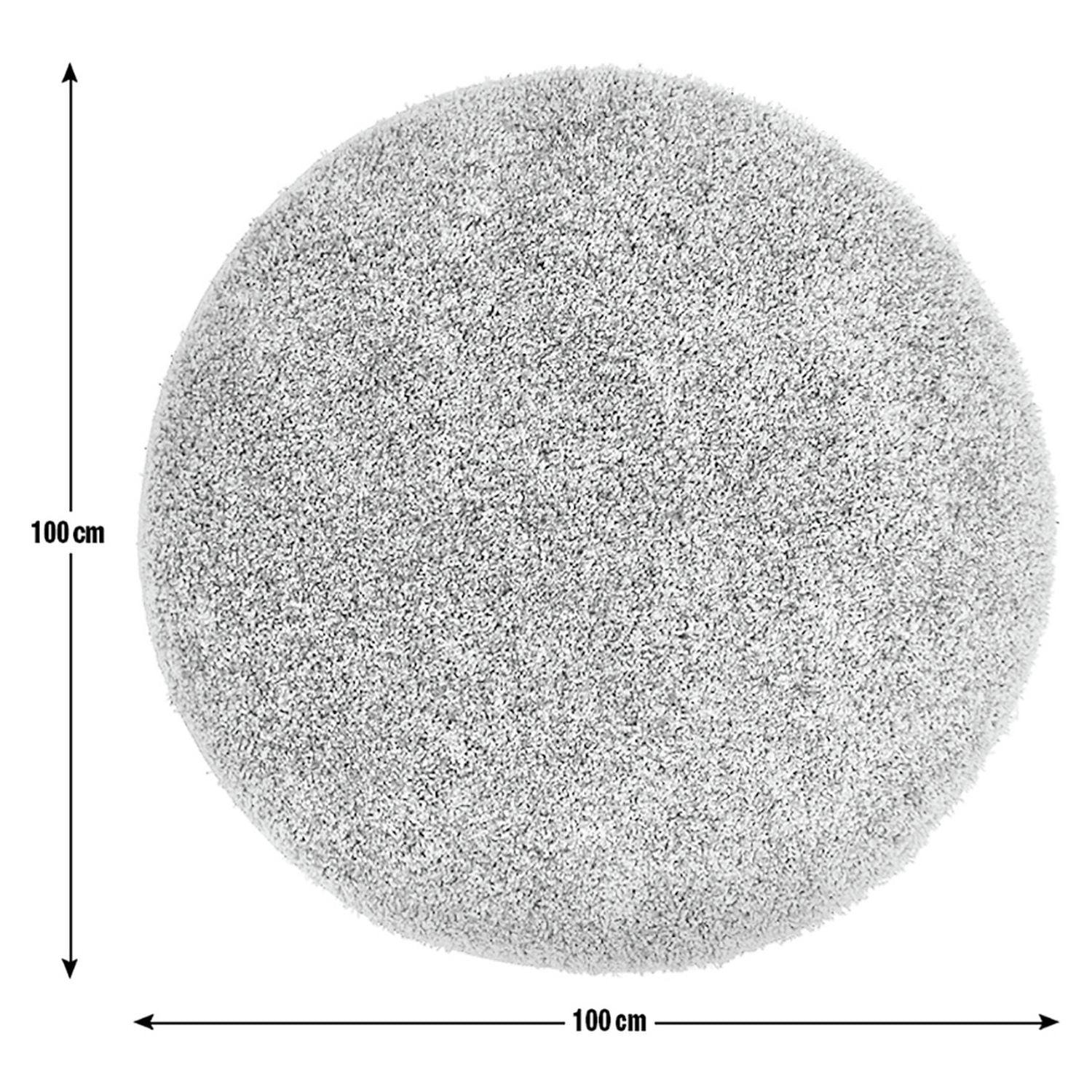 Habitat Cosy Round Dove Grey  Rug - 100cm