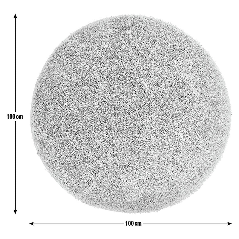 Habitat Cosy Round Dove Grey  Rug - 100cm