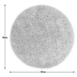 Habitat Cosy Round Dove Grey  Rug - 100cm