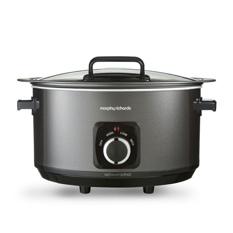 Morphy Richards 6.5L hinged lid slow cooker black - British product
