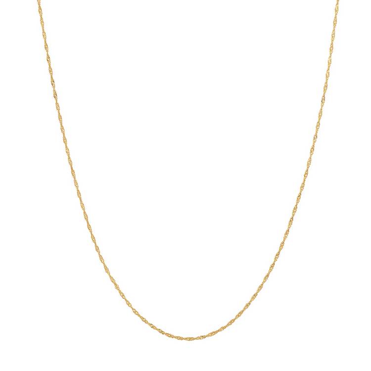 Revere 9ct gold twist curb necklace 18 inch, imported from the UK