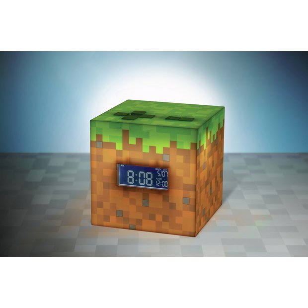 Minecraft Grass Block alarm clock with sunrise music - British product