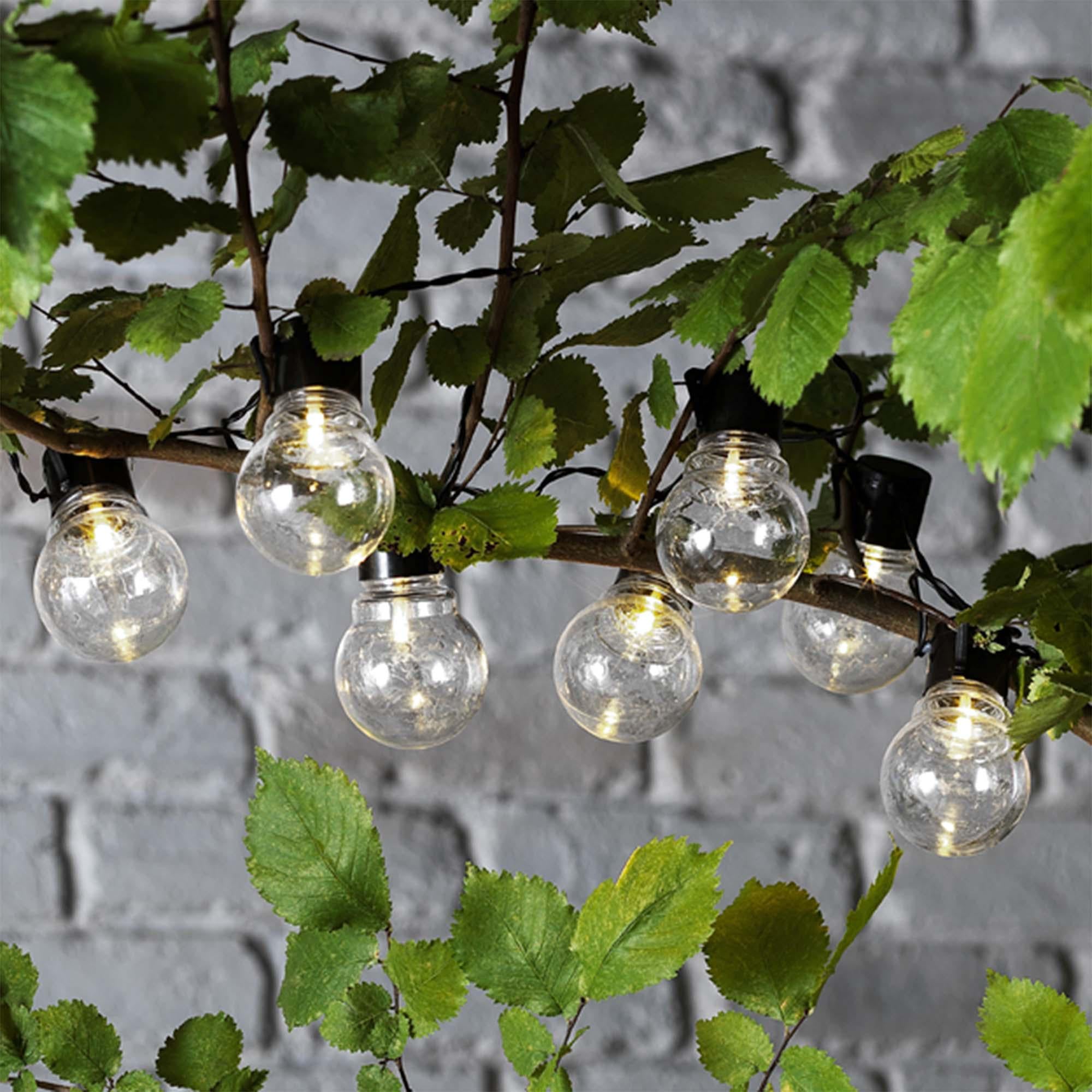 Sainsbury's Home Solar Festoon Lights Clear 20pk GOODS Sainsburys   