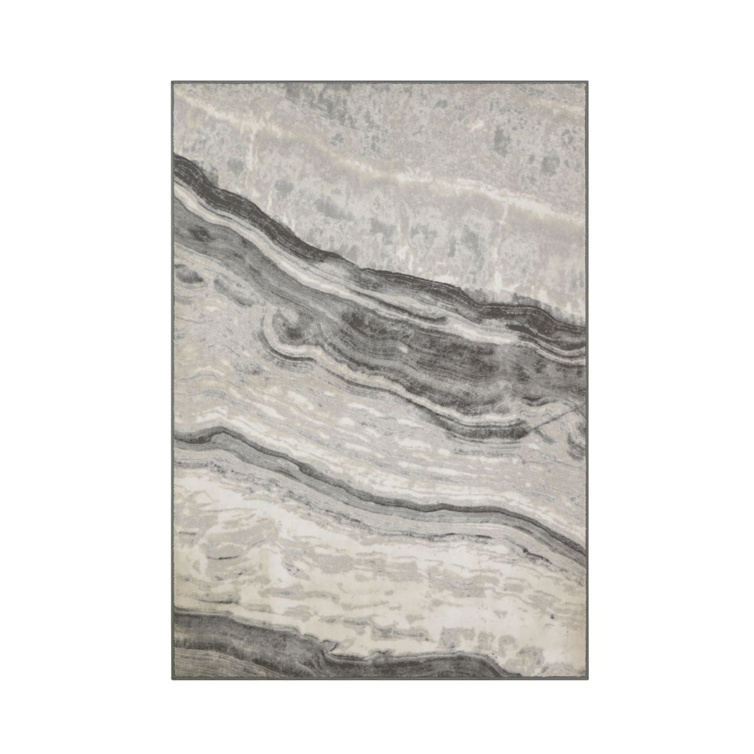 Argos Home Glam Marble Finish Grey  Rug - 160x230cm