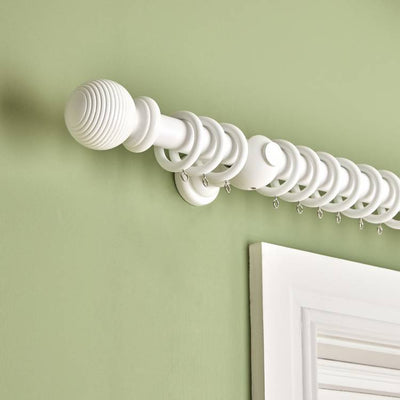Argos Argos Home White Wooden Fixed Curtain Pole 180cm- Buy online at McGrocer