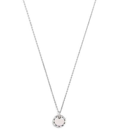 Harrods Suzanne Kalan Mini White Gold and Diamond Circle Golden Pendant- Buy online at McGrocer