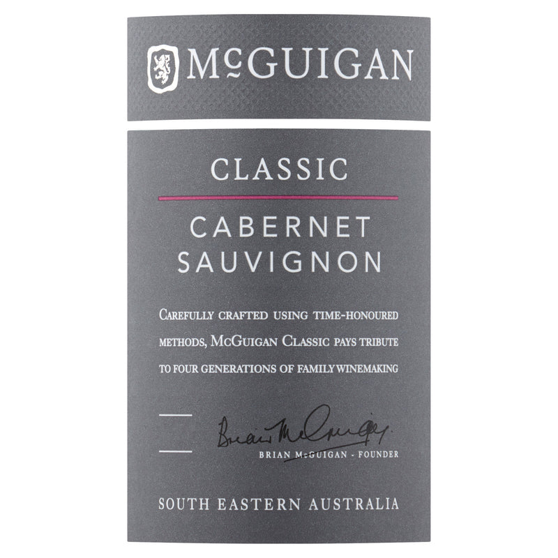 McGuigan Classic Cabernet Sauvignon red wine 75cl, imported from the UK