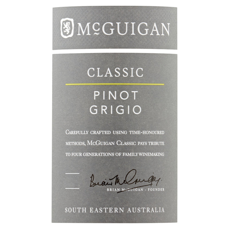 McGuigan Classic Pinot Grigio white wine 75cl, imported from the UK
