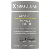 McGuigan Classic Pinot Grigio white wine 75cl, imported from the UK