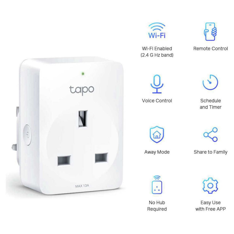TP-Link Tapo P100 mini smart plug energy monitoring - British product
