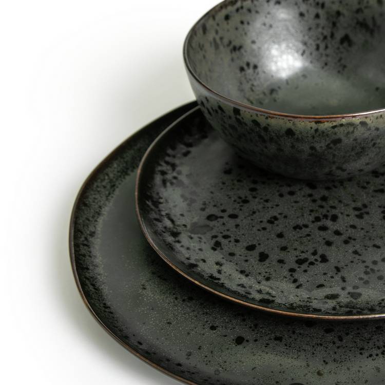 Habitat Preto dinner set 12-piece black - British product