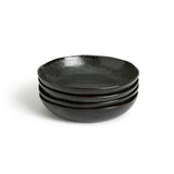 Habitat Preto black stoneware pasta bowls 4-piece - British product