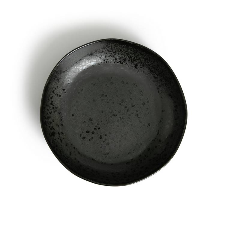 Habitat Preto black stoneware pasta bowls 4-piece - British product