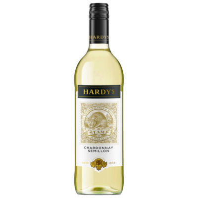 Hardys Stamp Chardonnay Semillon white wine 75cl, UK version