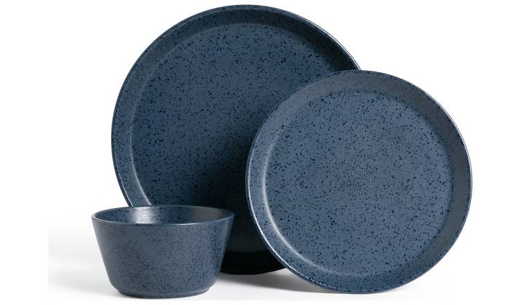 Habitat Addison 12 Piece Stoneware Dinner Set - Blue GOODS Argos