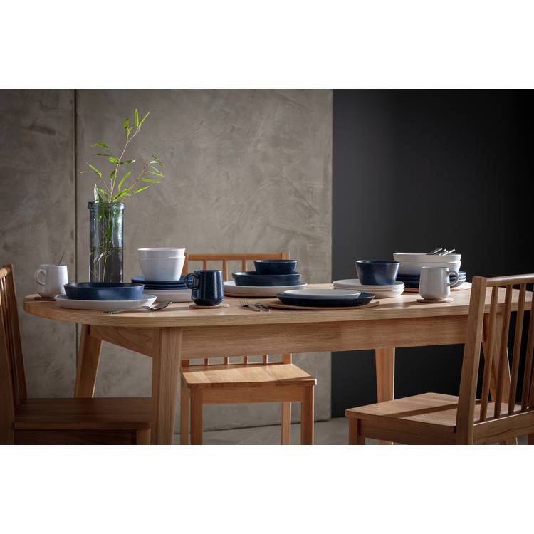 Habitat 12 piece blue stoneware dinner set - British product