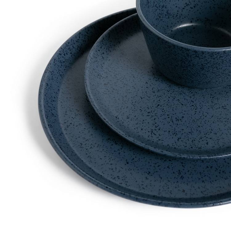 Habitat 12 piece blue stoneware dinner set - British product