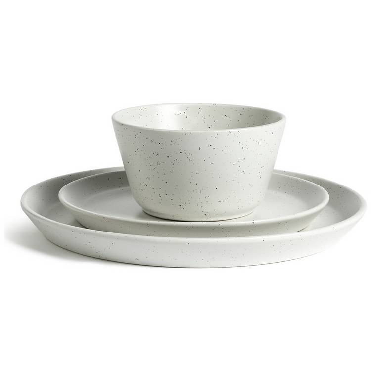Habitat white stoneware dinner set 12-piece (British brand)