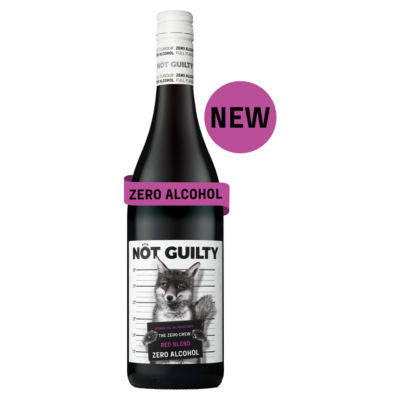 Not Guilty alcohol-free red wine Red Blend 75cl, imported from the UK