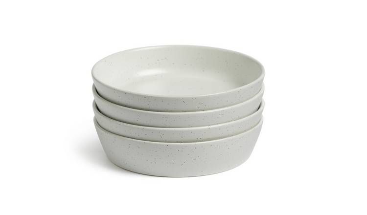 Habitat Addison 4 Piece Stoneware Pasta Bowl - White GOODS Argos