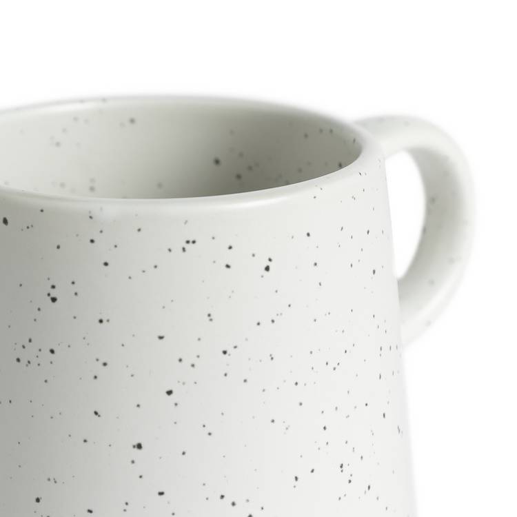 Habitat Addison set of 4 speckled stoneware mugs white (British brand)
