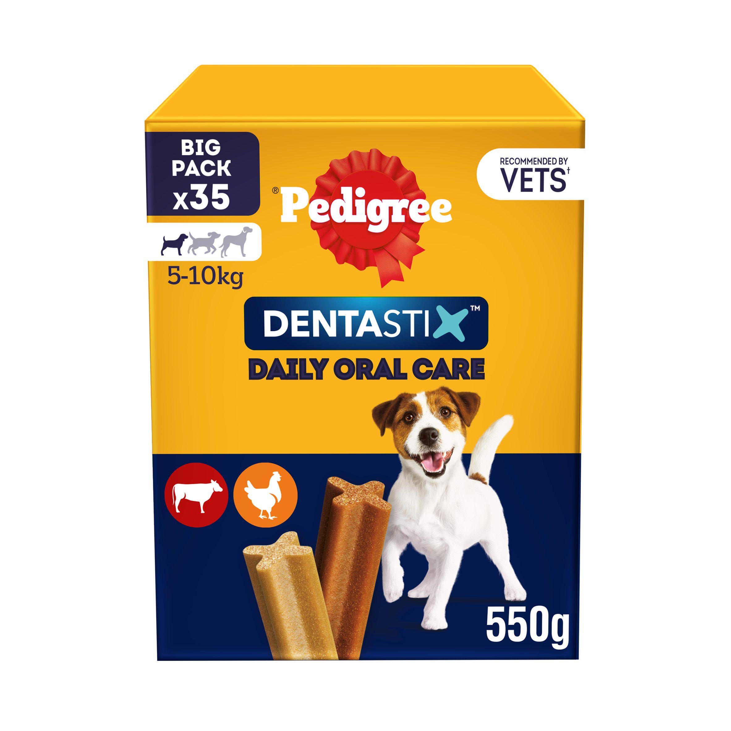 Pedigree Dentastix Daily Adult Small Dog Treats Dental Sticks x35 550g Bigger packs Sainsburys   