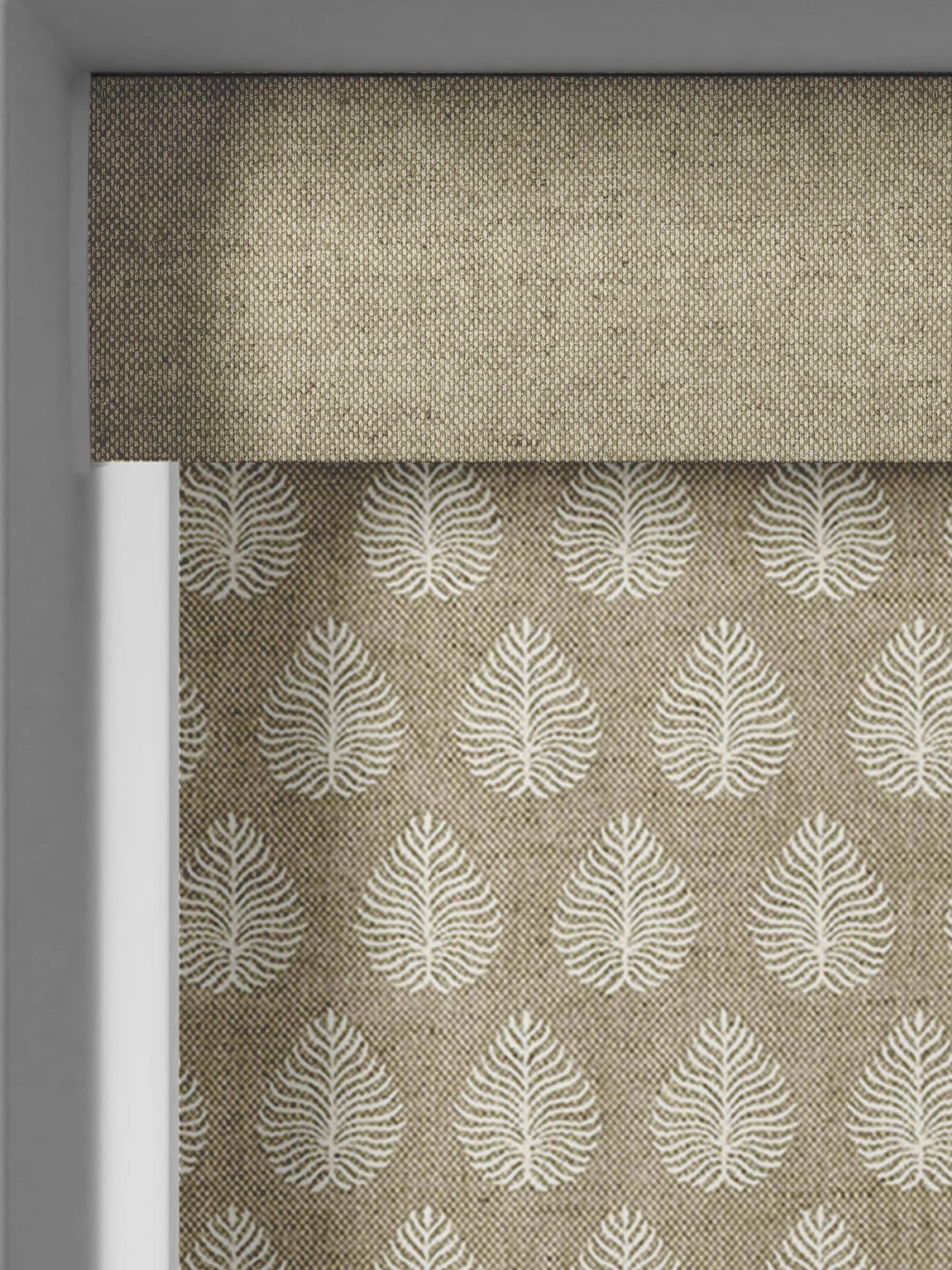 Emily Bond Natural Jaipur roller blinds, imported from the UK