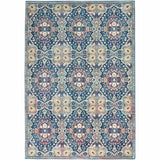 Ankara Blue Patterned Rug in 2 Sizes