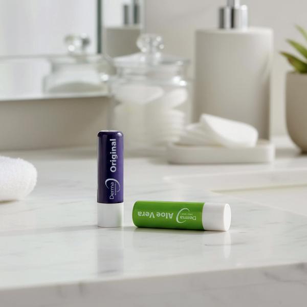 Derma Intensive+ lip balm trio with Original and Aloe Vera - British product