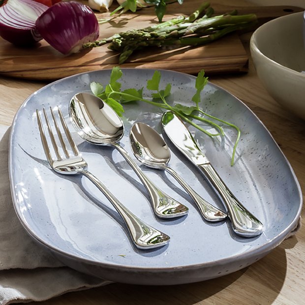 Habitat Evora 16 piece stainless steel cutlery set (British brand)