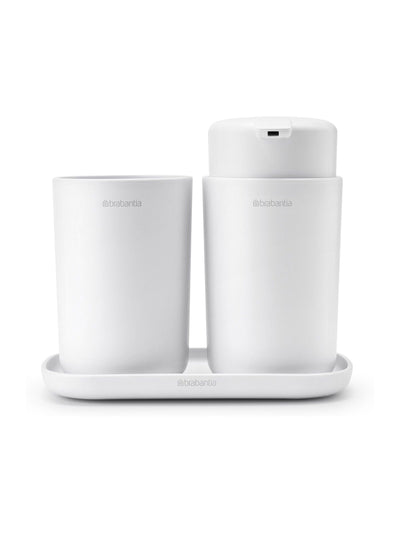Brabantia Weißes Badezimmer-Organizer-Set, 3 Teile
