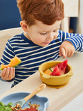 JoJo Maman Bébé blue silicone mealtime bear set, UK version