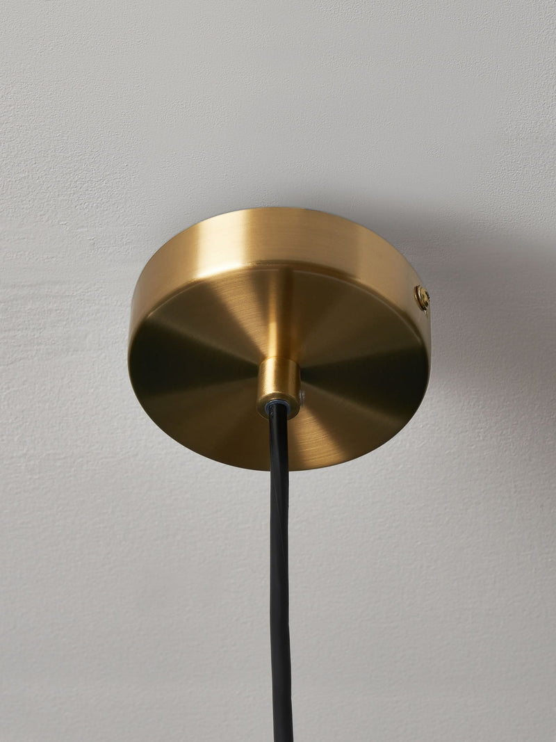 BHS brass Vietri glass pendant ceiling light, UK version