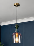 BHS brass Vietri glass pendant ceiling light, UK version