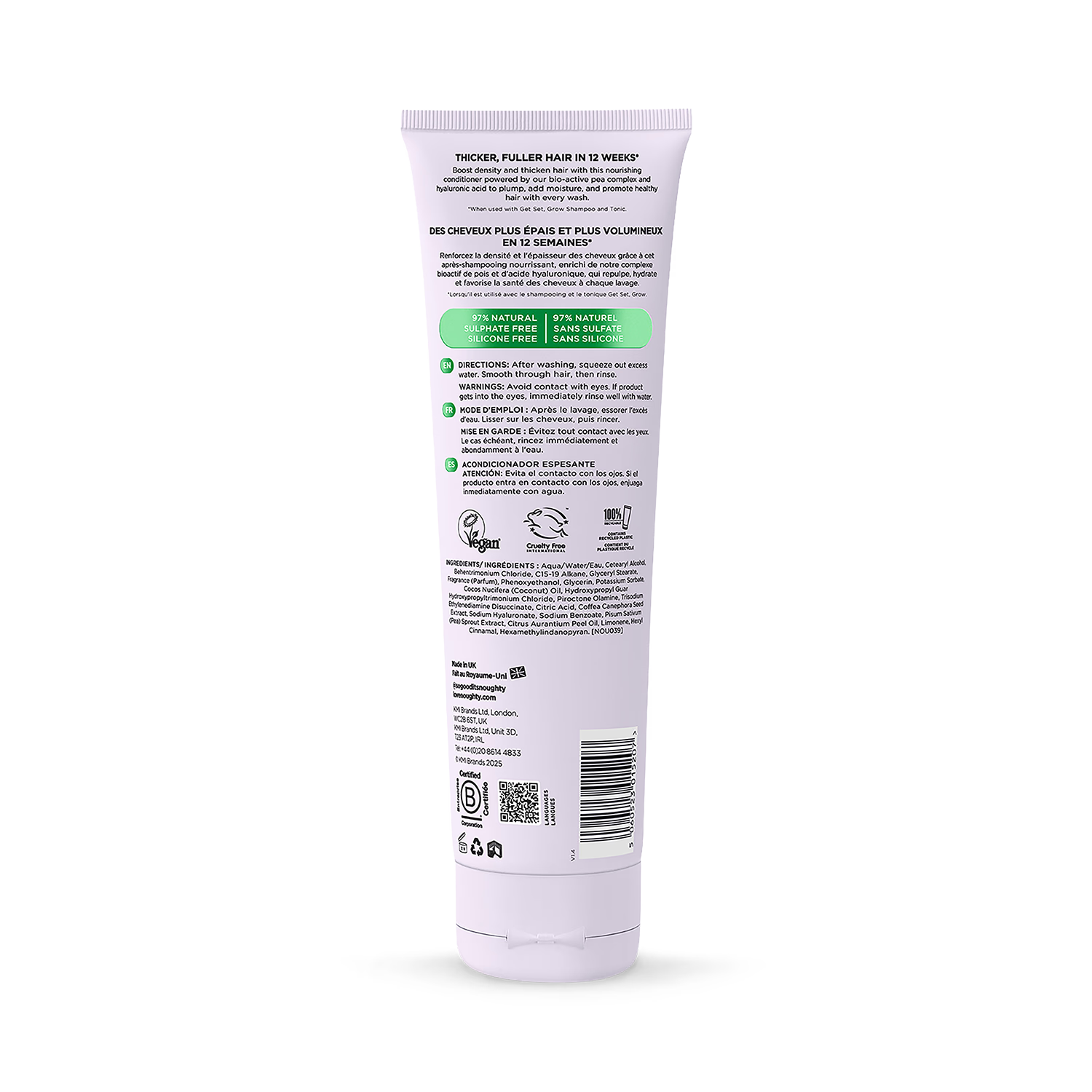 Noughty Get Set Grow thickening conditioner 250ml, imported from the UK