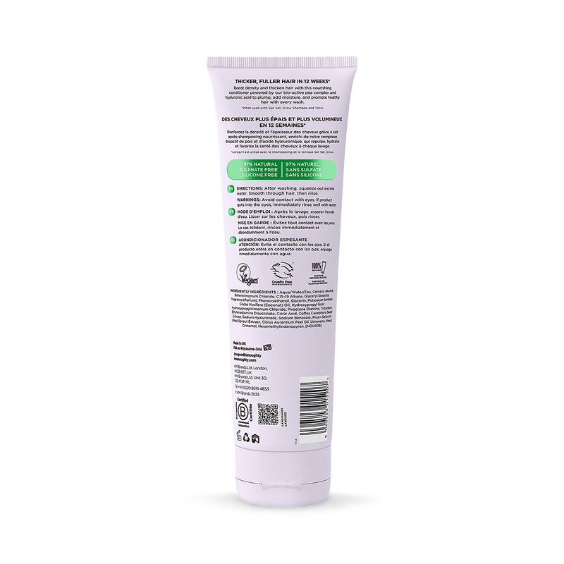 Noughty Get Set Grow thickening conditioner 250ml, imported from the UK