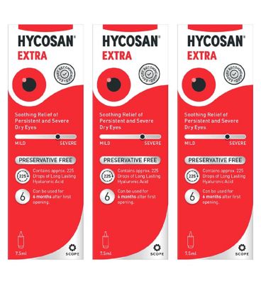 Hycosan Extra Preservative Free Drops - 3 x 7.5ml GOODS Boots   