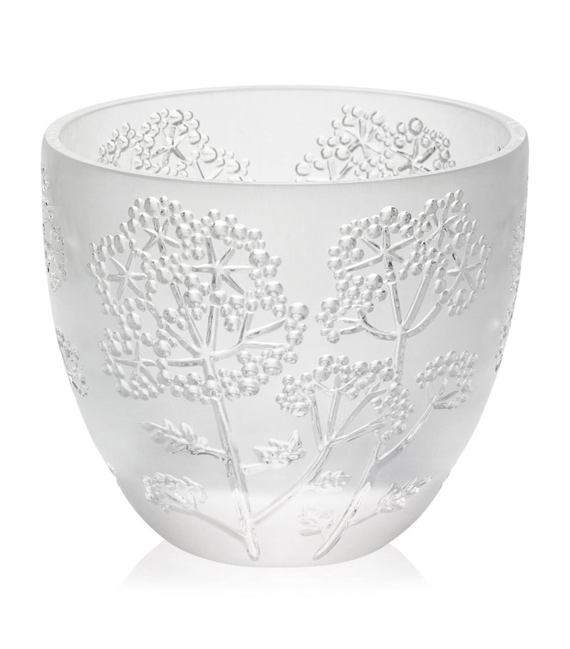 Lalique crystal Ombelles votive vase 8cm, UK version