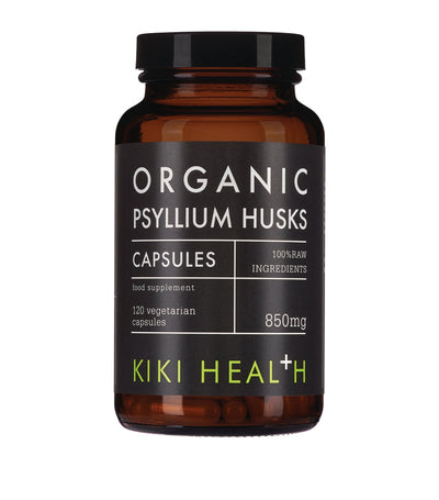 Harrods Kiki Health Organic Psyllium Husks Dietary Fibre Vegicaps 120 Capsules- Buy online at McGrocer
