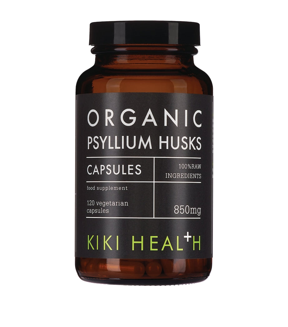Kiki Health organic psyllium husks vegicaps 120 capsules, UK version