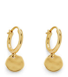 Monica Vinader mini gold vermeil huggie earrings (British brand)