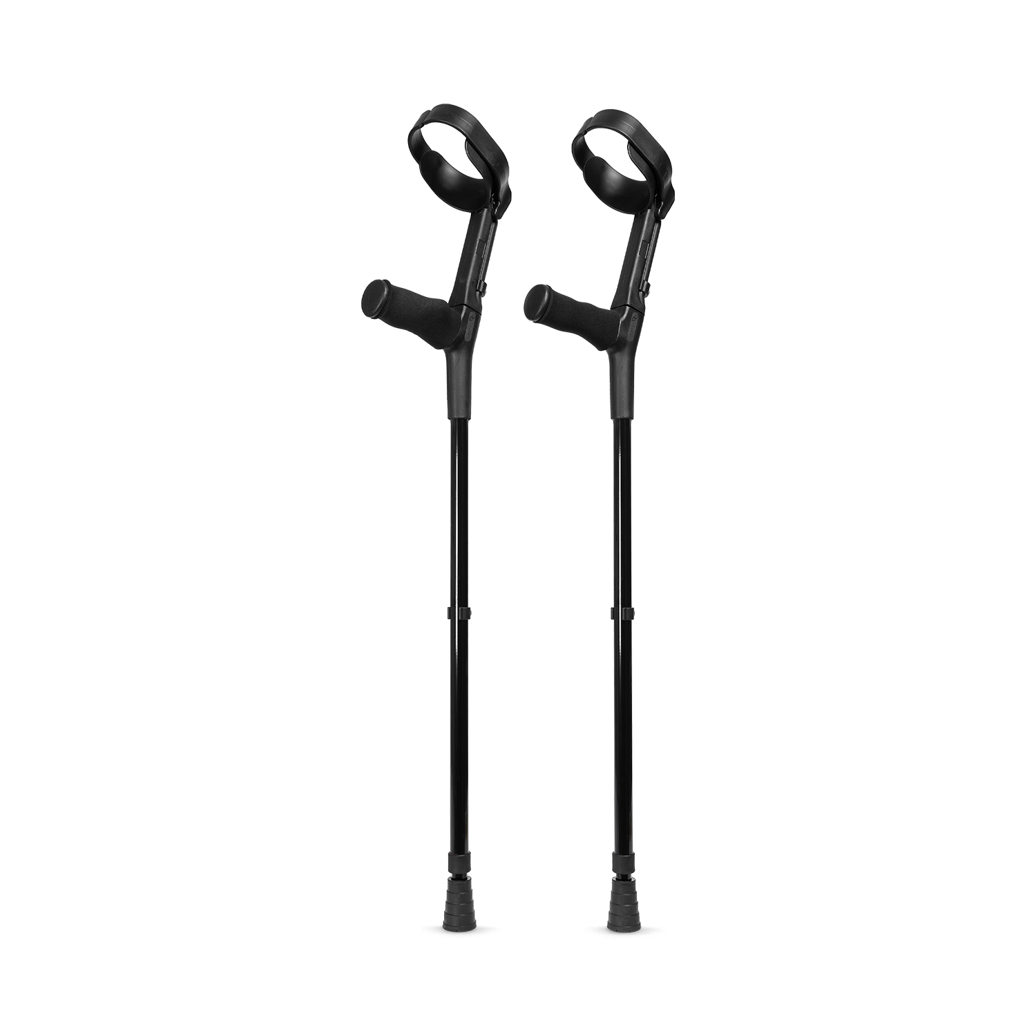 Cool Crutches black ergonomic forearm crutches adjustable (British brand)
