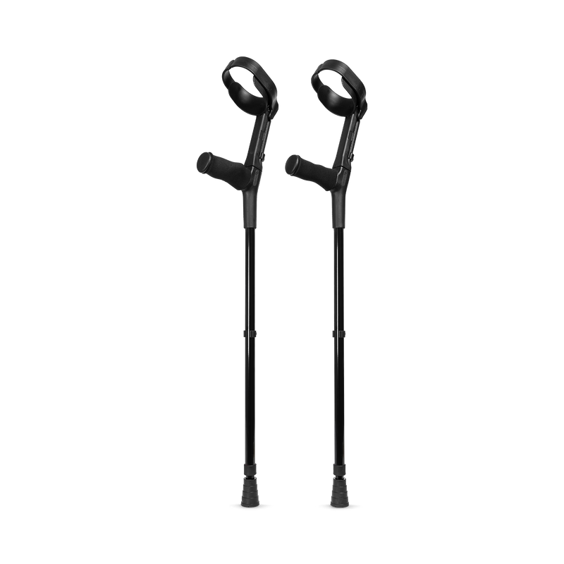 Cool Crutches black ergonomic forearm crutches adjustable (British brand)