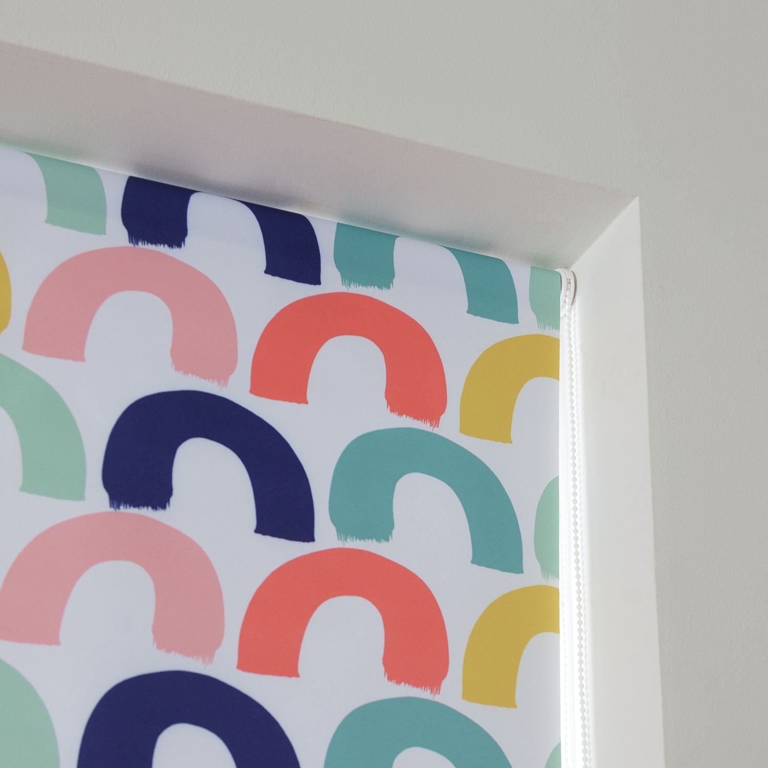 Habitat Kids Rainbow Blackout White Roller Blind - 120cm