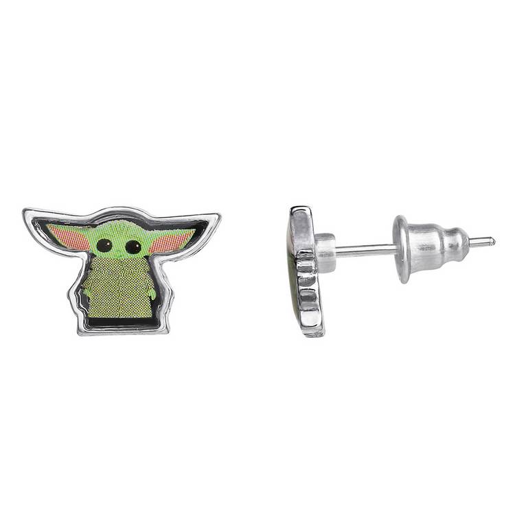 Disney Star Wars Baby Yoda pendant and studs set, UK version